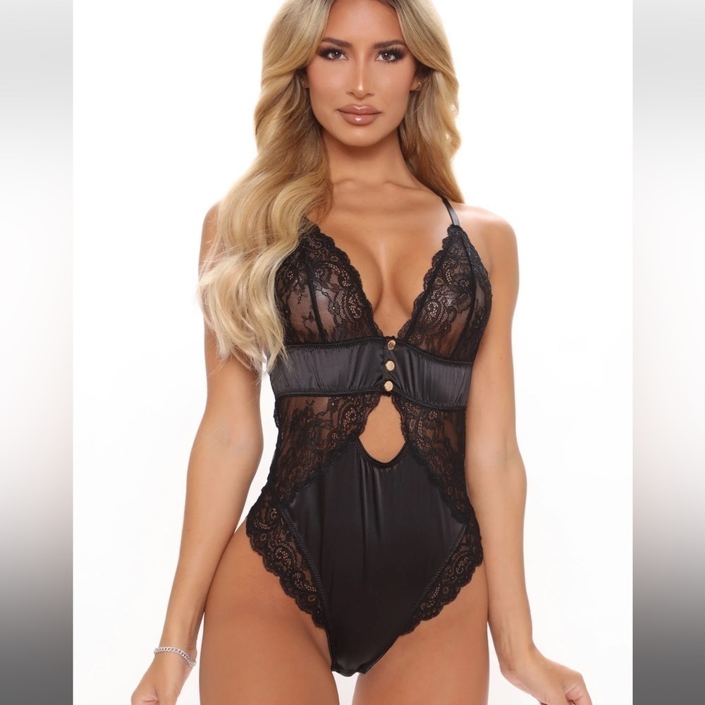 Elegant Black Lace Bodysuit
